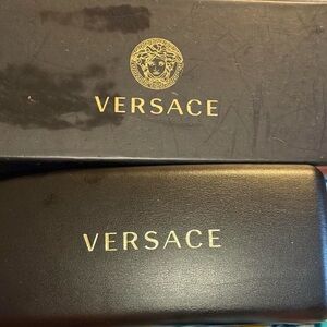 Versace Black and Gold Glasses Case